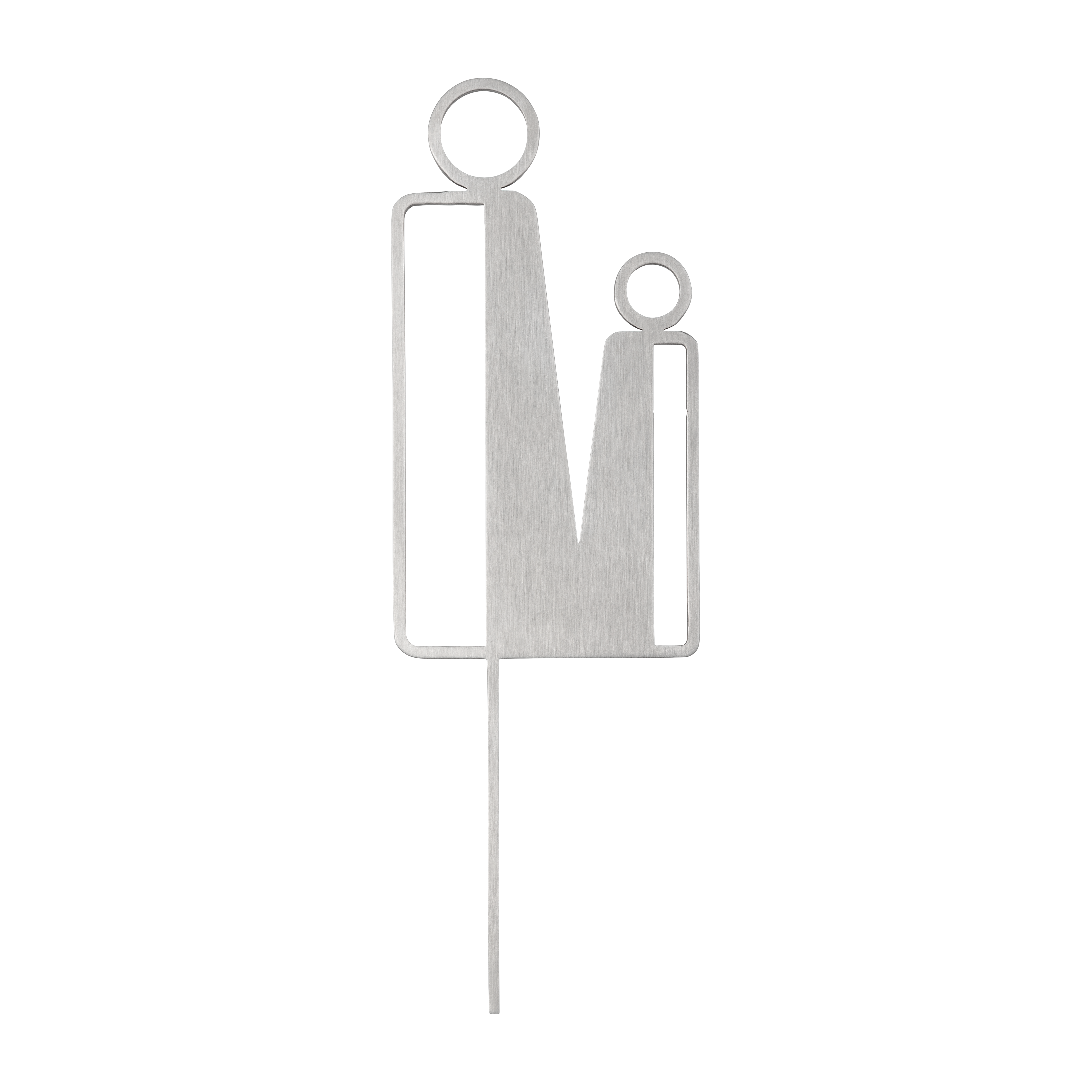 Parent Restroom Sign - 140mm - Stainless Steel