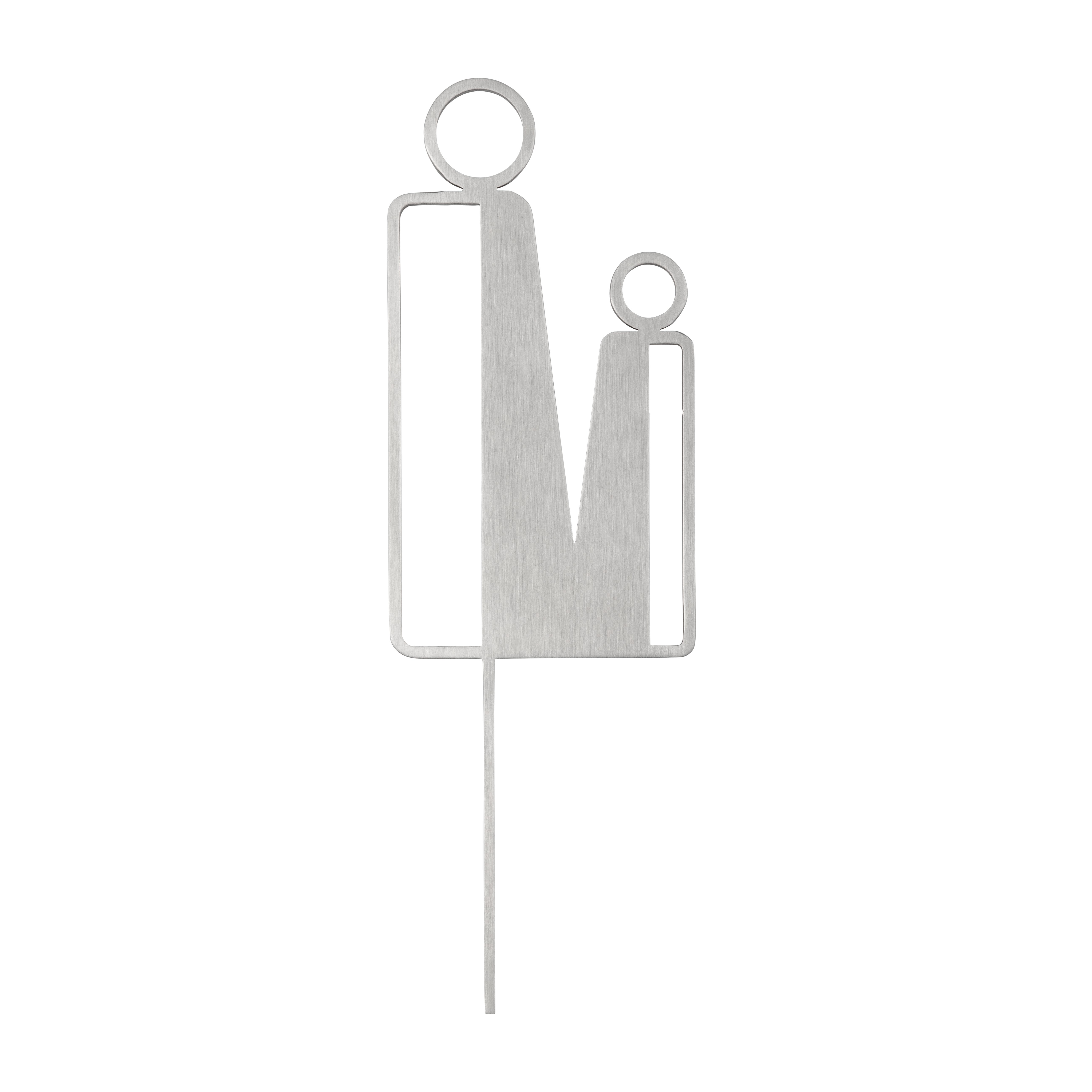 Parent Restroom Sign - 140mm - Stainless Steel
