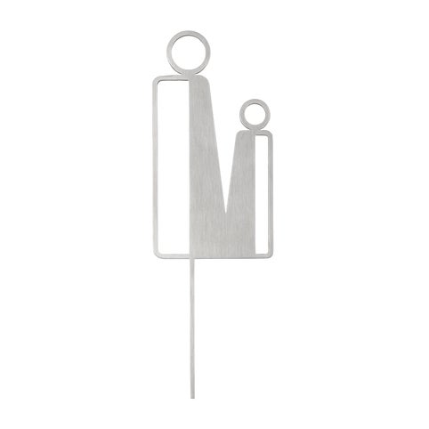 Parent Restroom Sign - 140mm - Stainless Steel