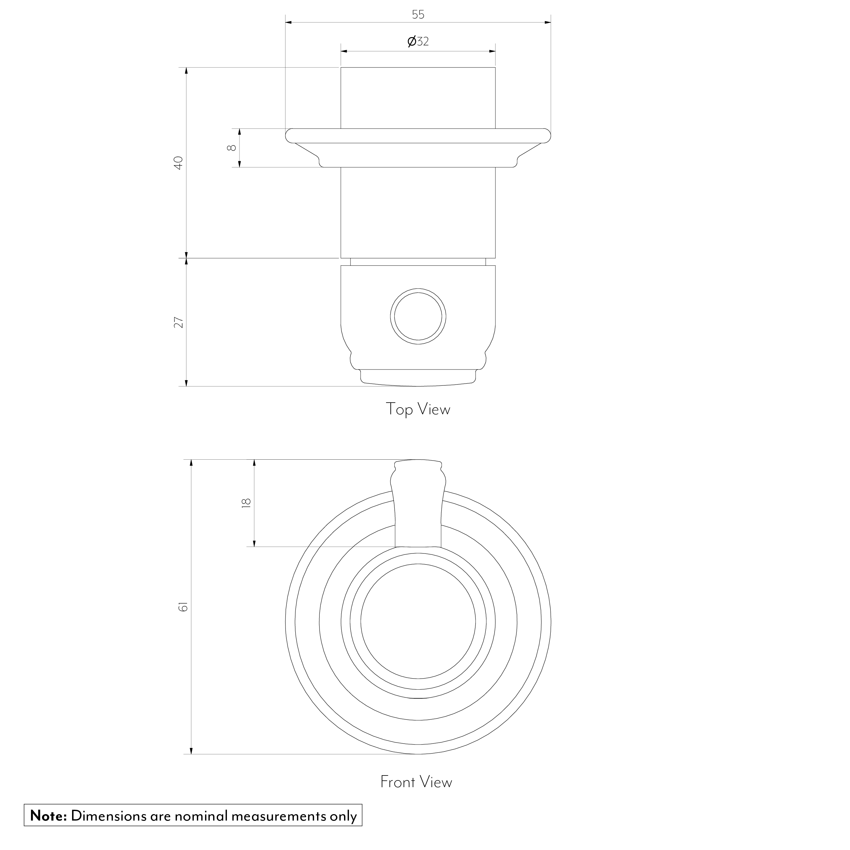 Kingsley Thermostatic 2-Way Diverter - Handle kit - SPEC