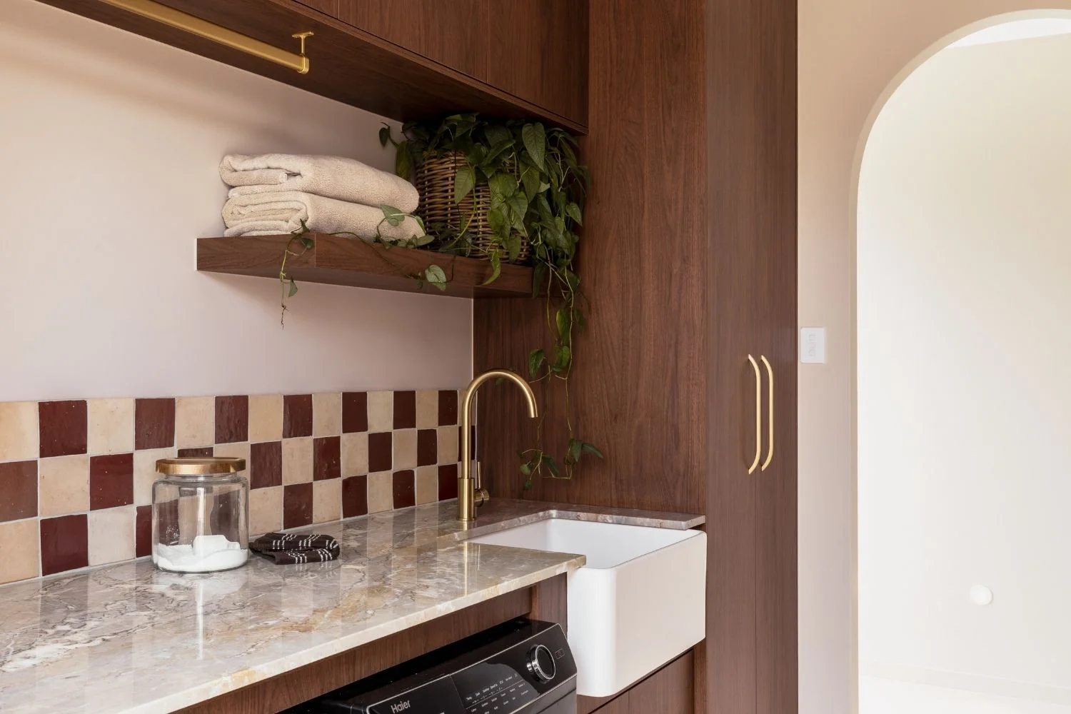 Laundry Tile Ideas Checkerboard Splashbackjpg